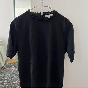 Black Hanae Mori Knit Blouse